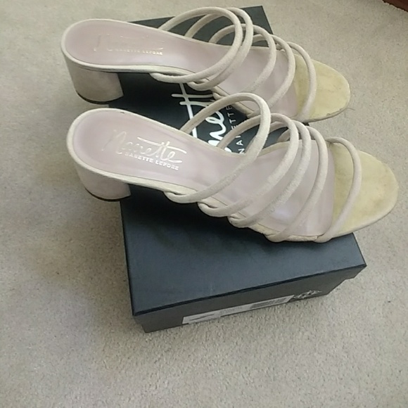 Nanette Lepore "Daylight" Suede Tube Slide Sandals - Picture 2 of 8